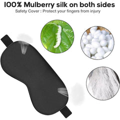 Adjustable Soft Breathable Eye Mask Blackout Blindfold for Sleep and Travel