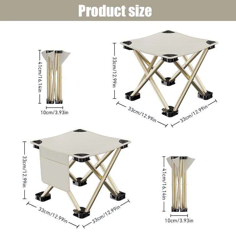 Portable Folding Stool Camping Collapsible Stool Hiking Travel Picnic Fishing
