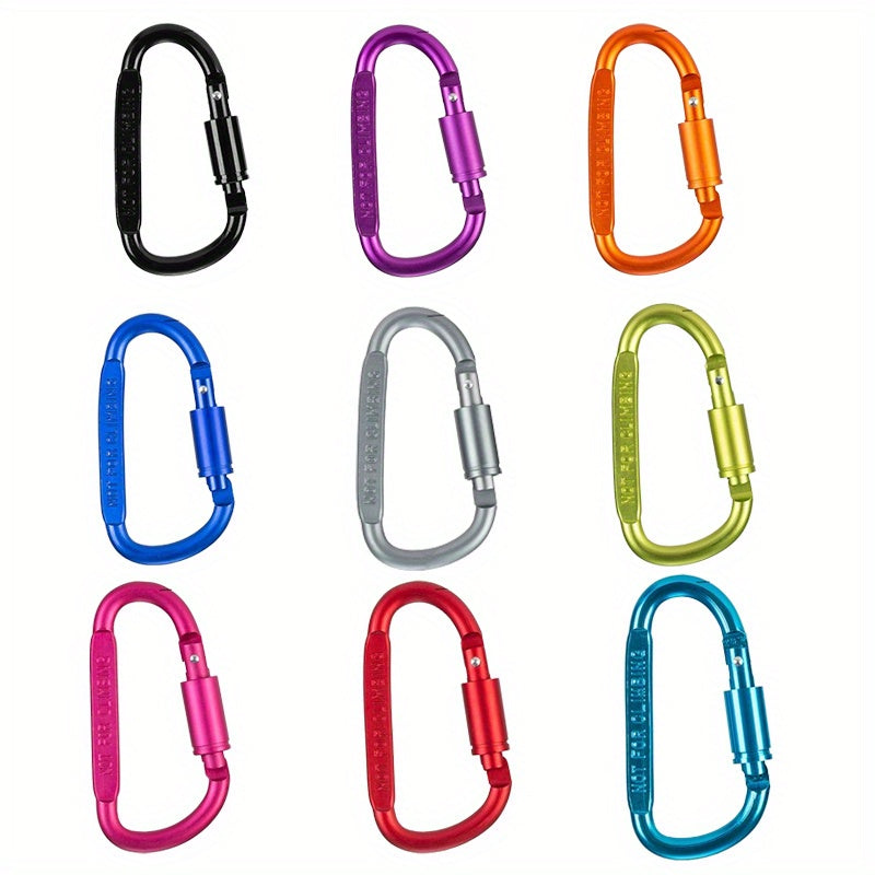 D-Shaped Aluminum Carabiner Backpack Hanging Buckle