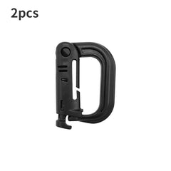 2pcs D Shaped Lock Buckle Bag Backpack Hanging Buckle for Camping