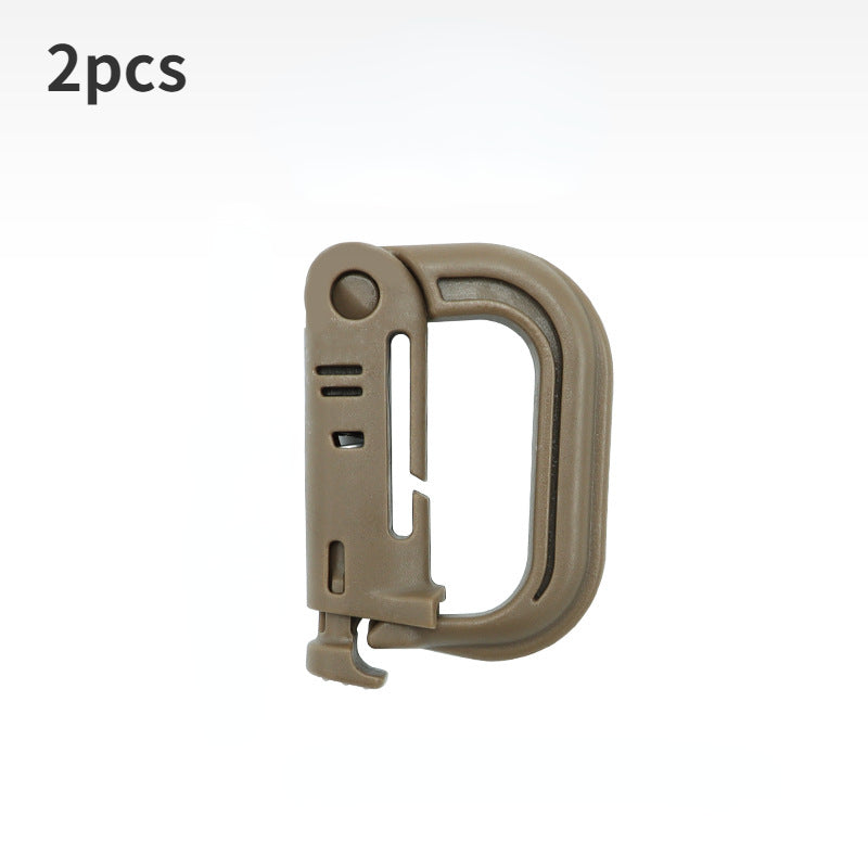 2pcs D Shaped Lock Buckle Bag Backpack Hanging Buckle for Camping