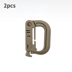 2pcs D Shaped Lock Buckle Bag Backpack Hanging Buckle for Camping