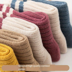 3 Pairs Boy's Striped Letter Crew Socks Cotton Blend Comfy Casual Style