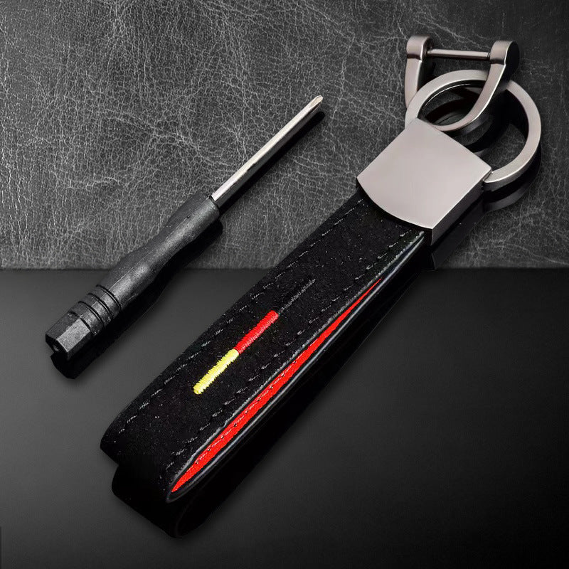Colorful Embroidered Car Keychain Keyring Motorcycle Bag Pendant