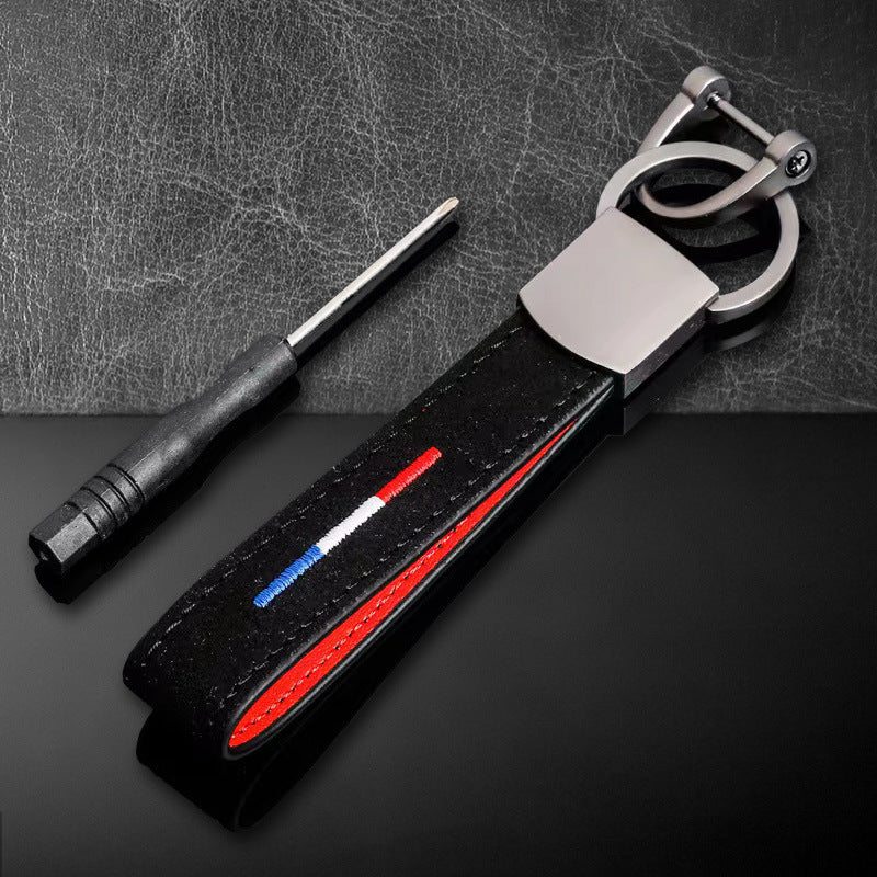 Colorful Embroidered Car Keychain Keyring Motorcycle Bag Pendant