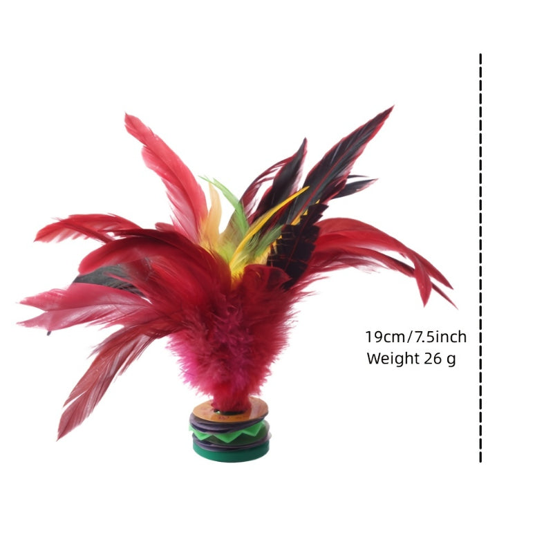 1PC Chicken Feather Shuttlecock Chinese Jian Zi Hand Foot Coordination Exercise