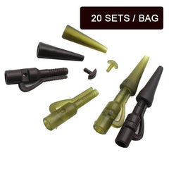 20pcs Carp Fishing Lead Clip Set Quick Change Safety Swivel Pins Tackle