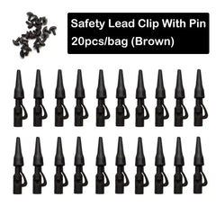 20pcs Carp Fishing Lead Clip Set Quick Change Safety Swivel Pins Tackle