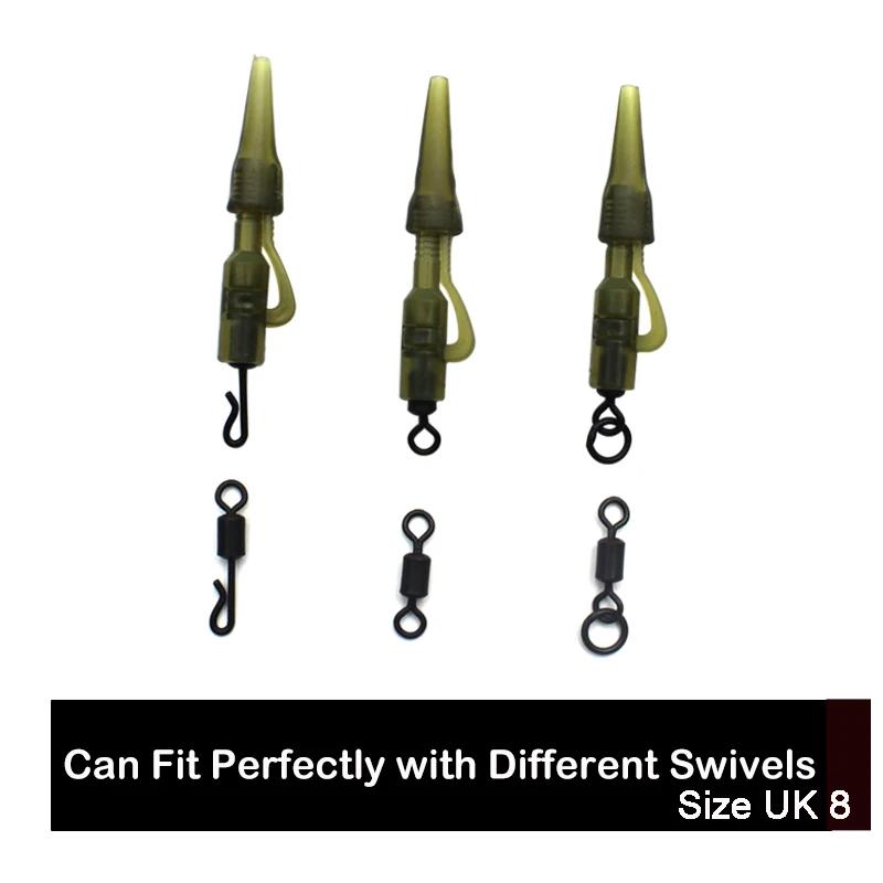 20pcs Carp Fishing Lead Clip Set Quick Change Safety Swivel Pins Tackle