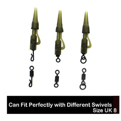 20pcs Carp Fishing Lead Clip Set Quick Change Safety Swivel Pins Tackle