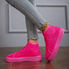 Women's Canvas Shoes Lightweight Flats Lace up Comfort Walking Shoes