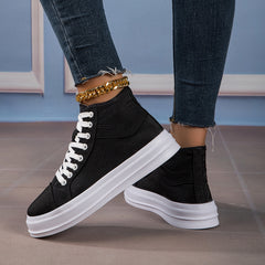High Top Skate Shoes Lace-up Canvas Sports Sneakers