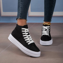 High Top Skate Shoes Lace-up Canvas Sports Sneakers