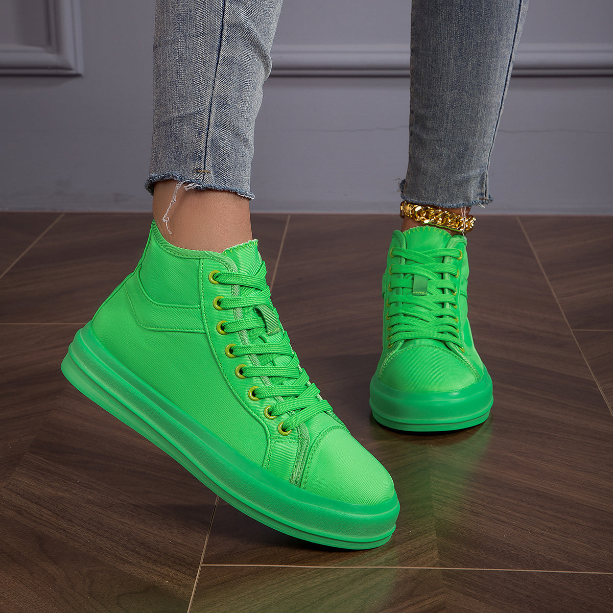 Sporty Skate Shoes Lightweight Canvas For Walking