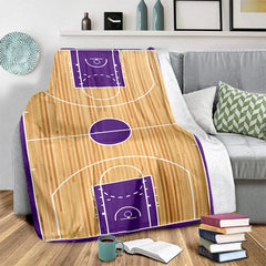Beach Basketball Court Print Blanket Lightweight Flannel Throw