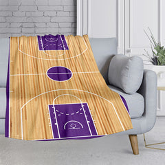 Beach Basketball Court Print Blanket Lightweight Flannel Throw