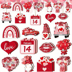 24pcs Wooden Hanging Ornaments Party Decoration Holiday Supplies