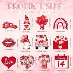 24pcs Wooden Hanging Ornaments Party Decoration Holiday Supplies