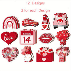 24pcs Wooden Hanging Ornaments Party Decoration Holiday Supplies