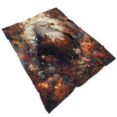 Cozy Eagle Print Blanket Lightweight Flannel Throw Sofa Bed Living Room