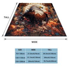 Cozy Eagle Print Blanket Lightweight Flannel Throw Sofa Bed Living Room