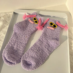 Plush Mid Length Socks for Autumn and Winter