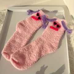 Plush Mid Length Socks for Autumn and Winter
