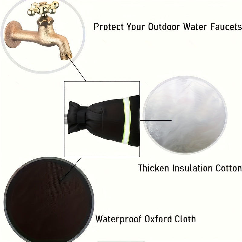 2pcs Faucet Cover for Winter Freeze Protection Spigot with Reflective Strips