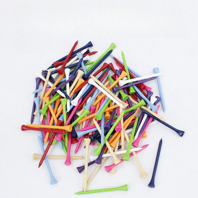 10pcs Wooden Golf Studs Tee in Random Colors
