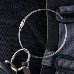 5pcs Stainless Steel Wire Rope Loop Coated Luggage Tag Keychain