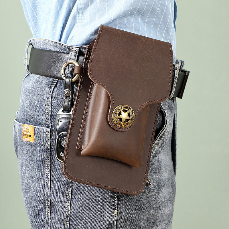 Men's Retro Waist Bag for Outdoor Activities