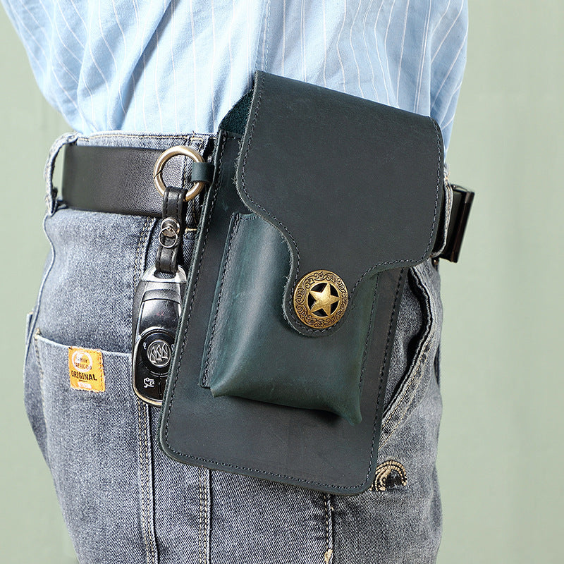 Men's Retro Waist Bag for Outdoor Activities
