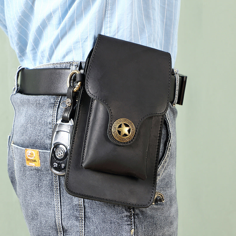 Men's Retro Waist Bag for Outdoor Activities