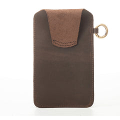 Cowhide Men's Waist Bag Wear On Belt Phone Bag Outdoor Sports Bag