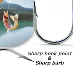 20pcs Fishing Treble Hooks Barbed Sharp Hooks For Hard Lures Fishing