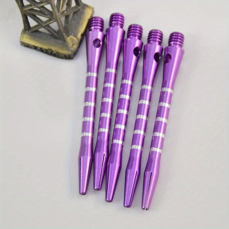 5pcs Aluminum Alloy Dart Shaft 2BA Colorful Engraved Line Standard Metal Shaft