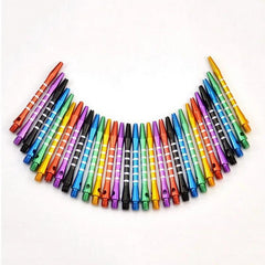 5pcs Aluminum Alloy Dart Shaft 2BA Colorful Engraved Line Standard Metal Shaft