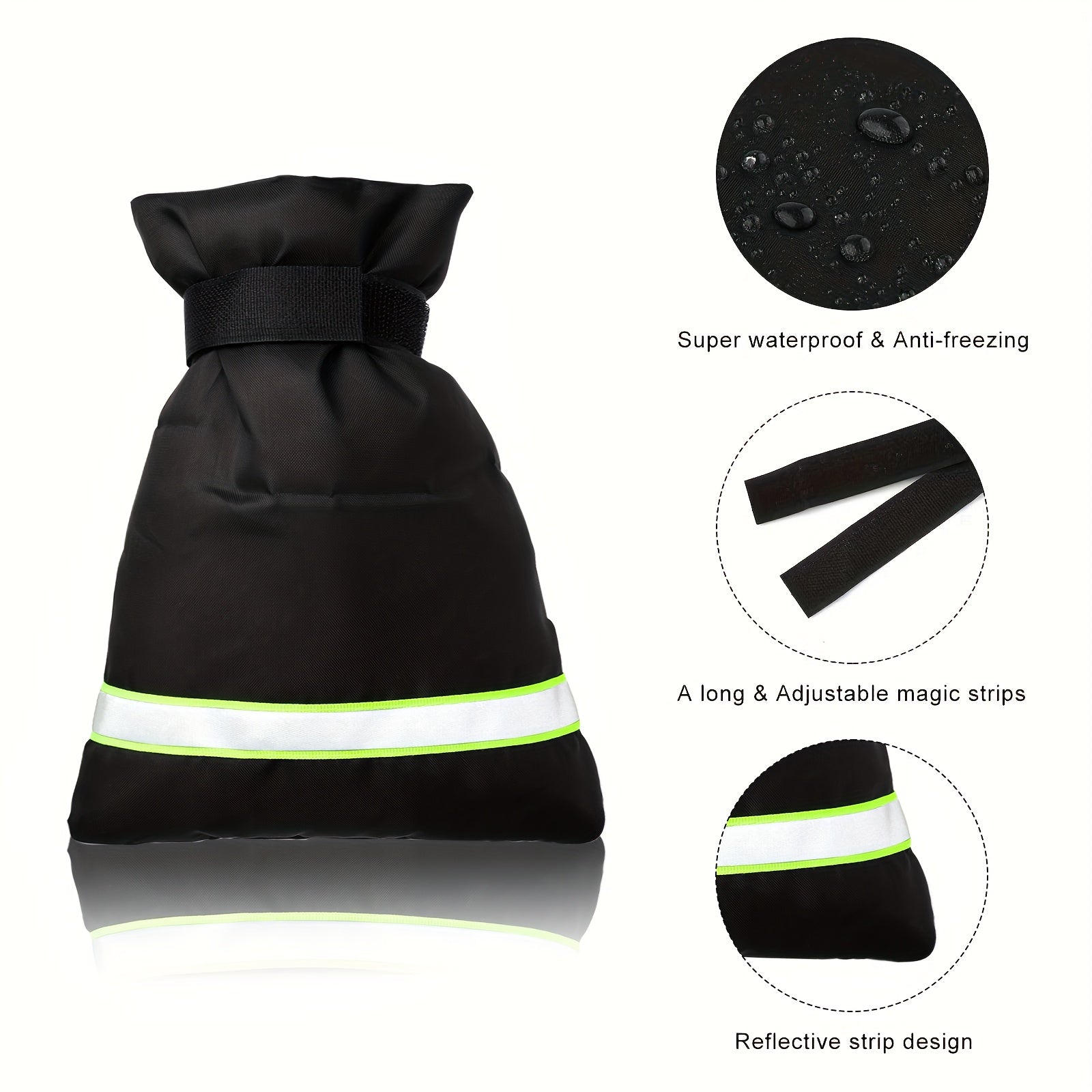 Outdoor Faucet Cover Winter Freeze Protection with Reflective Strips