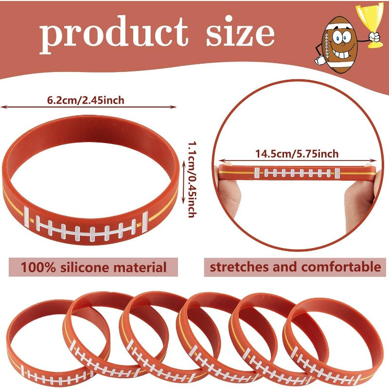 36 Pcs Football Party Favors Bracelets Birthday Wristbands Supplies