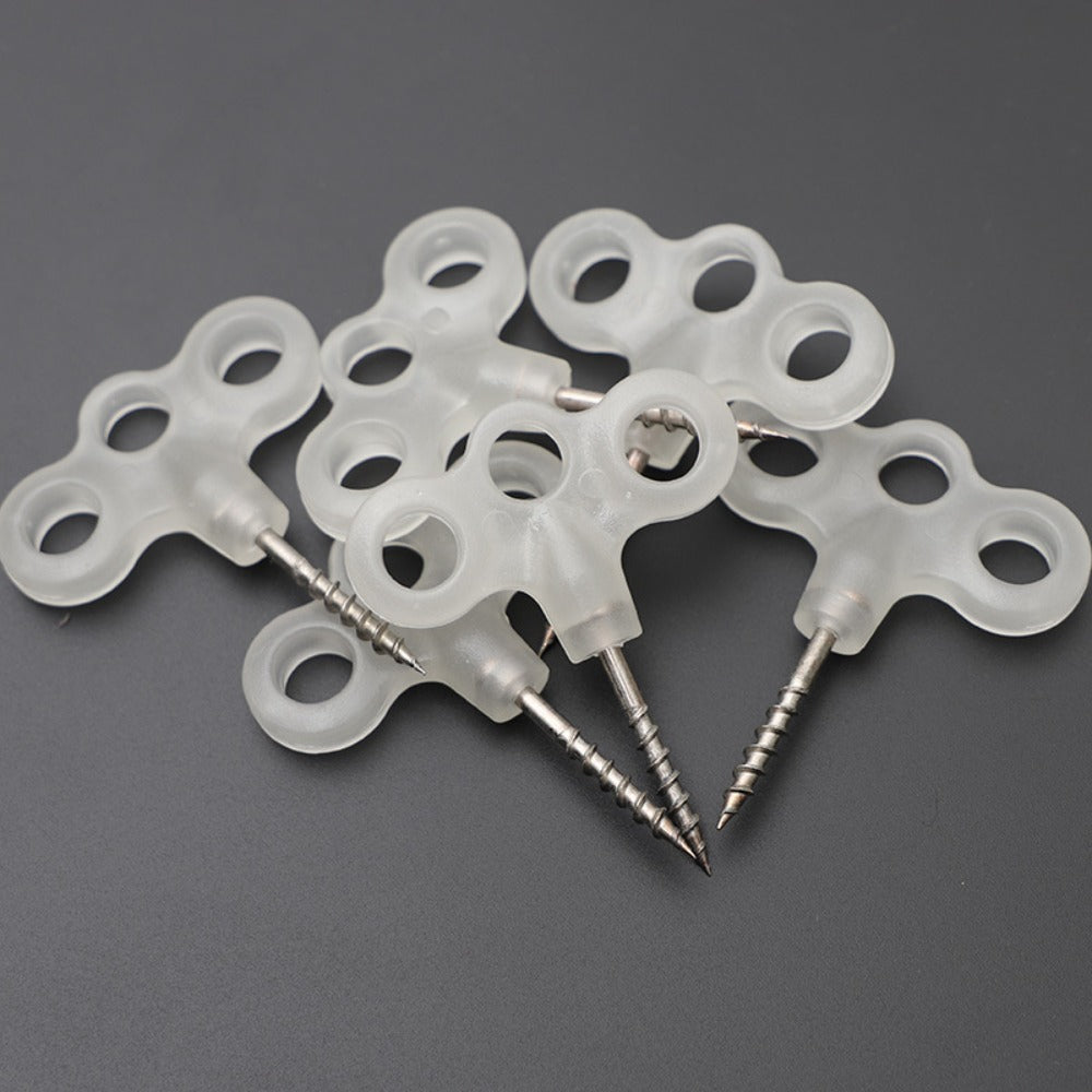 4PCS Camping Deck Nails Stainless Steel Windproof Rope Fixed Nails