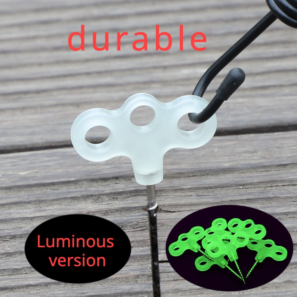 4PCS Camping Deck Nails Stainless Steel Windproof Rope Fixed Nails