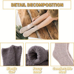 Men's Plush Slipper Socks Winter Cozy Warm Home Sleep Socks
