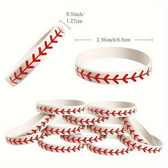 15pcs Softball Bracelet Silicone Wristband Softball Gift