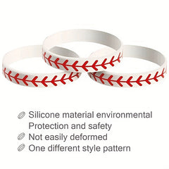 15pcs Softball Bracelet Silicone Wristband Softball Gift