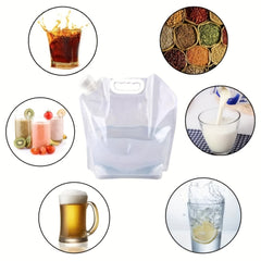 Foldable Water Bag Transparent Bulk Beer Bag Camping Mountaineering