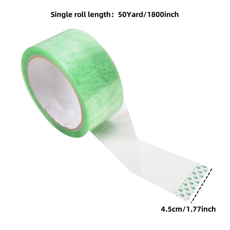 72m Transparent Green Packaging Tape Waterproof PP