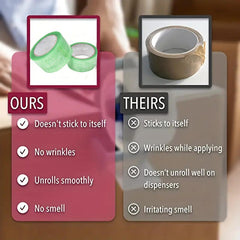 72m Transparent Green Packaging Tape Waterproof PP