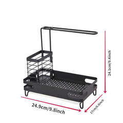 Multifunctional Kitchen Storage Rack - Dishcloths, Seasonings, Sponges Organizer