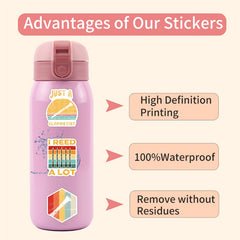 52pcs Musical Instrument Clarinet Graffiti Stickers Waterproof DIY Friendly