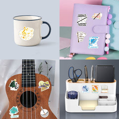 52pcs Musical Instrument Clarinet Stickers Waterproof DIY Friendly